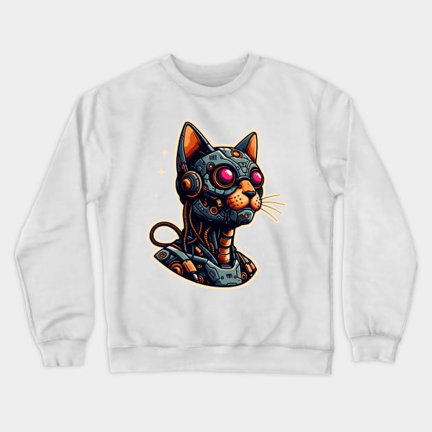 Mechanical Whiskers Crewneck Sweatshirt by Cute&Brave